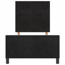 vidaXL Boxrugós ágy fejtámlával Fekete 80 x 200 cm Bársony