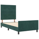vidaXL Boxrugós ágy fejtámlával Sötétzöld 80 x 200 cm Bársony
