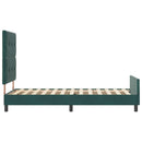 vidaXL Boxrugós ágy fejtámlával Sötétzöld 80 x 200 cm Bársony