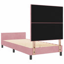 vidaXL Boxrugós ágy fejtámlával Rózsaszín 80 x 200 cm Bársony