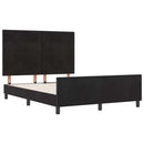vidaXL Boxrugós ágy fejtámlával Fekete 140 x 200 cm Bársony