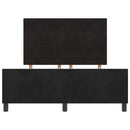 vidaXL Boxrugós ágy fejtámlával Fekete 140 x 200 cm Bársony