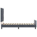 vidaXL Boxrugós ágy fejtámlával Sötétszürke 80 x 200 cm Bársony