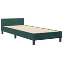 vidaXL Boxrugós ágy fejtámlával Sötétzöld 80 x 200 cm Bársony