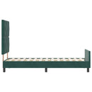 vidaXL Boxrugós ágy fejtámlával Sötétzöld 80 x 200 cm Bársony