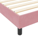 vidaXL Boxrugós ágy fejtámlával Rózsaszín 80 x 200 cm Bársony