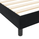 vidaXL Boxrugós ágy fejtámlával Fekete 100 x 200 cm Bársony