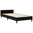 vidaXL Boxrugós ágy fejtámlával Fekete 100 x 200 cm Bársony