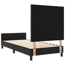 vidaXL Boxrugós ágy fejtámlával Fekete 100 x 200 cm Bársony