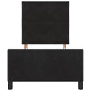 vidaXL Boxrugós ágy fejtámlával Fekete 100 x 200 cm Bársony