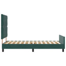 vidaXL Boxrugós ágy fejtámlával Sötétzöld 100 x 200 cm Bársony