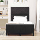 vidaXL Boxrugós ágy fejtámlával Fekete 120 x 200 cm Bársony