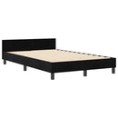 vidaXL Boxrugós ágy fejtámlával Fekete 120 x 200 cm Bársony
