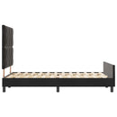 vidaXL Boxrugós ágy fejtámlával Fekete 120 x 200 cm Bársony