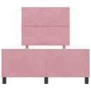 vidaXL Boxrugós ágy fejtámlával Rózsaszín 120 x 200 cm Bársony