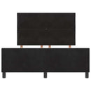 vidaXL Boxrugós ágy fejtámlával Fekete 140 x 190 cm Bársony