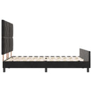 vidaXL Boxrugós ágy fejtámlával Fekete 140 x 200 cm Bársony