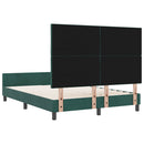 vidaXL Boxrugós ágy fejtámlával Sötétzöld 160 x 200 cm Bársony