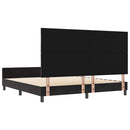 vidaXL Boxrugós ágy fejtámlával Fekete 180 x 200 cm Bársony