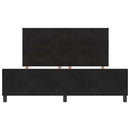 vidaXL Boxrugós ágy fejtámlával Fekete 180 x 200 cm Bársony