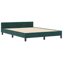 vidaXL Boxrugós ágy fejtámlával Sötétzöld 180 x 200 cm Bársony