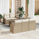 vidaXL Kanapé Szett 6 db Beige és krém polirattan