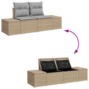 vidaXL Kerti Kanapé Szett 8 db Beige és Világosszürke