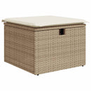vidaXL Kanapé Szett 5 db Beige és krém polirattan
