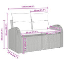 vidaXL Kanapé Szett 6 db Beige és krém polirattan