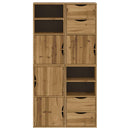 vidaXL 4 db tömörfa fenyőfa oldalsó szekrény ODDA 40x24x79 cm