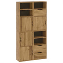 vidaXL 4 db tömörfa fenyőfa oldalsó szekrény ODDA 40x24x79 cm