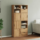vidaXL 4 db tömörfa fenyőfa oldalsó szekrény ODDA 40x24x79 cm