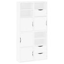 vidaXL 4 db fehér tömörfa fenyőfa oldalsó szekrény ODDA 40x24x79 cm