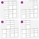 vidaXL 6 db tömörfa fenyőfa oldalsó szekrény ODDA 40x24x79 cm