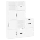 vidaXL 5 db fehér tömörfa fenyőfa oldalsó szekrény ODDA 40x24x79 cm
