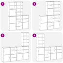 vidaXL 5 db fehér tömörfa fenyőfa oldalsó szekrény ODDA 40x24x79 cm