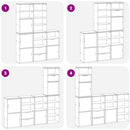 vidaXL 5 db fehér tömörfa fenyőfa oldalsó szekrény ODDA 40x24x79 cm