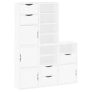 vidaXL 5 db fehér tömörfa fenyőfa oldalsó szekrény ODDA 40x24x79 cm