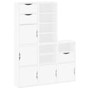 vidaXL 5 db fehér tömörfa fenyőfa oldalsó szekrény ODDA 40x24x79 cm
