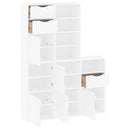 vidaXL 5 db fehér tömörfa fenyőfa oldalsó szekrény ODDA 40x24x79 cm