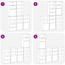 vidaXL 5 db fehér tömörfa fenyőfa oldalsó szekrény ODDA 40x24x79 cm