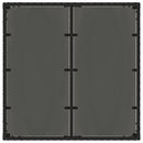 vidaXL Kert étkező szett 3 pcs Fekete 90 x 90 x 75 cm polirattan