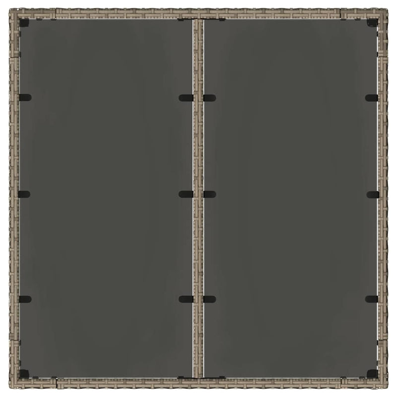 vidaXL Kert étkező szett 3 pcs Szürke és Barna 90 x 90 x 75 cm