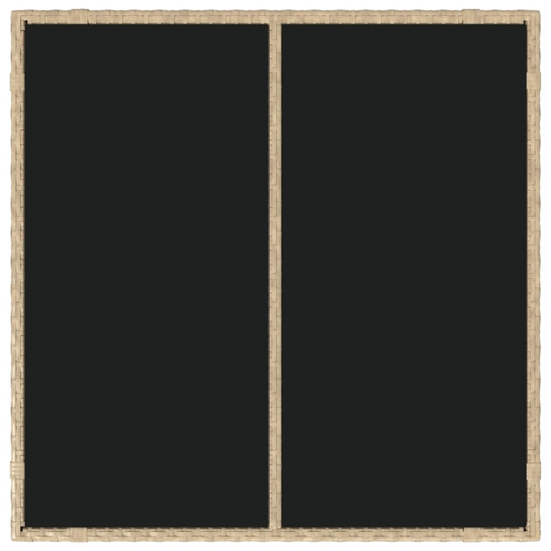 vidaXL Kert étkező szett 5 pcs Bézs 90 x 90 x 75 cm polirattan