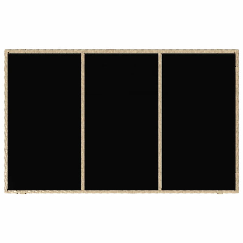 vidaXL Kert étkező szett 5 pcs Bézs 150 x 90 x 75 cm polirattan