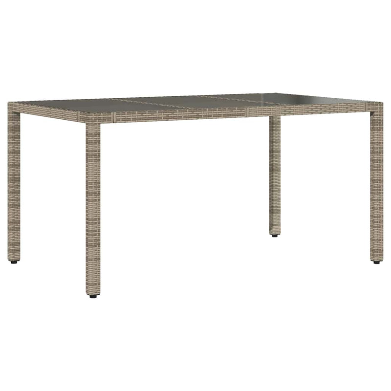 vidaXL Kert étkező szett 7 pcs Szürke 150 x 90 x 75 cm polirattan