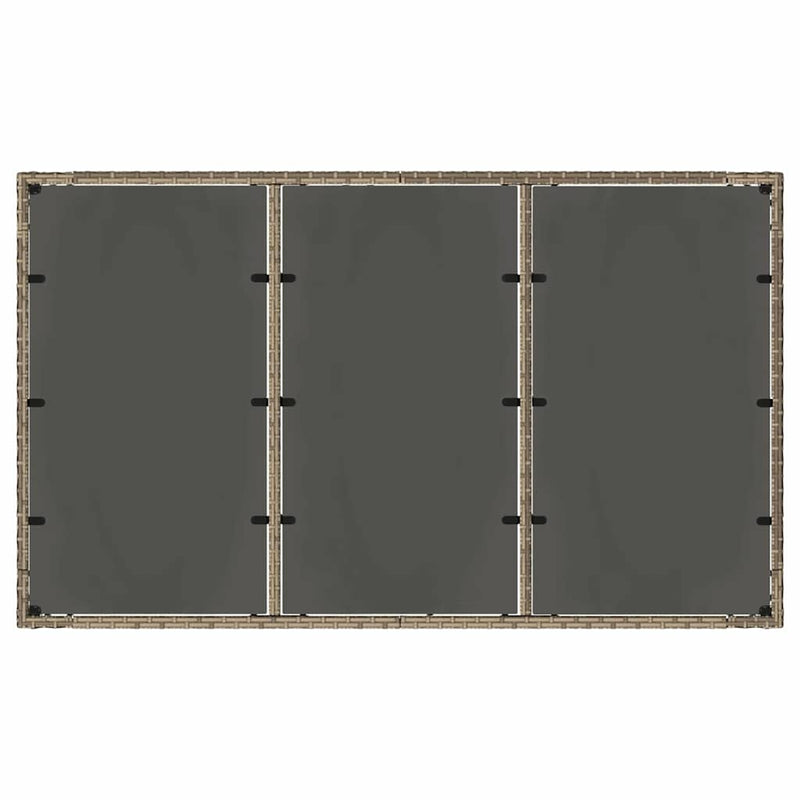 vidaXL Kert étkező szett 7 pcs Szürke 150 x 90 x 75 cm polirattan