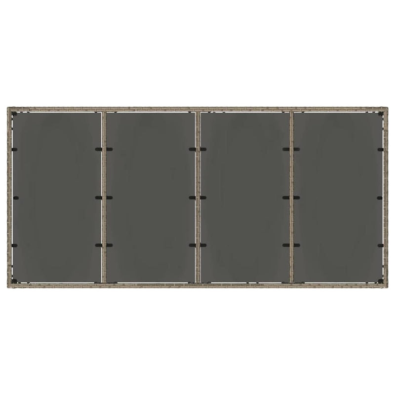 vidaXL Kert étkező szett 7 pcs Szürke 190 x 90 x 75 cm polirattan