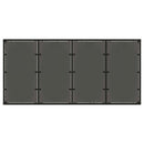 vidaXL Kert étkező szett 9 pcs Fekete 190 x 90 x 75 cm polirattan