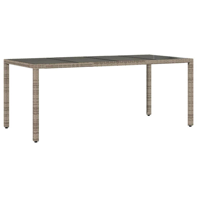 vidaXL Kert étkező szett 9 pcs Szürke 190 x 90 x 75 cm polirattan